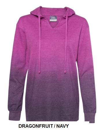 MV Sport W20185 - Women's French Terry OmbrÃ© Hooded Sweatshirt.  MVSPORTS  05052