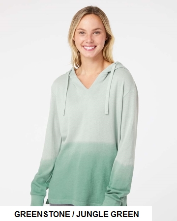 MV Sport W20185 - Women's French Terry OmbrÃ© Hooded Sweatshirt.  MVSPORTS  05052