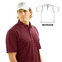 MONT 1067 Men's Dry Swing Tonal Stripe Textured Polo Shirt