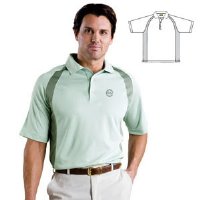 MONT 1079 Men's Dry Swing Bamboo Charcoal Textured Contrast Polo