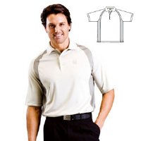 MONT 1079 Men's Dry Swing Bamboo Charcoal Textured Contrast Polo
