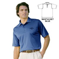 MONT 1087 Men's Dry Swing Mini Stripe Textured Polo