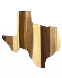 Rock & Branchï¿½ Shiplap Series Texas State Shaped Wood Serving and Cutting Board Totally Bamboo 20-2605