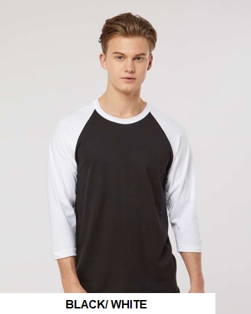Tultex Unisex Fine Jersey Raglan T-Shirt.  TULTEX  245
