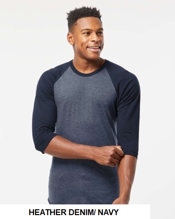 Tultex Unisex Fine Jersey Raglan T-Shirt.  TULTEX  245