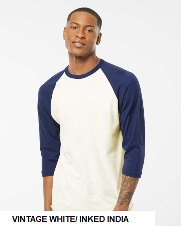 Tultex Unisex Fine Jersey Raglan T-Shirt.  TULTEX  245