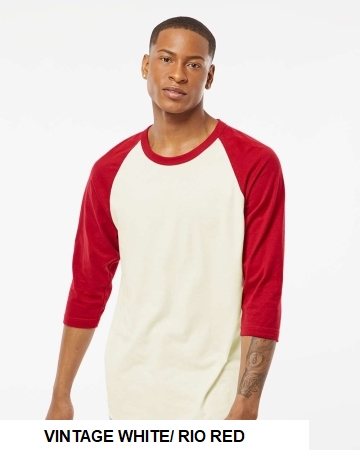 Tultex Unisex Fine Jersey Raglan T-Shirt.  TULTEX  245