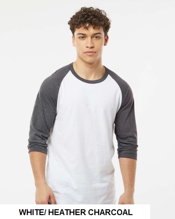 Tultex Unisex Fine Jersey Raglan T-Shirt.  TULTEX  245