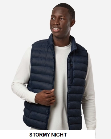 Weatherproof Men's Lightweight Poly-filled Packable Vest.  W. PROOF  26717