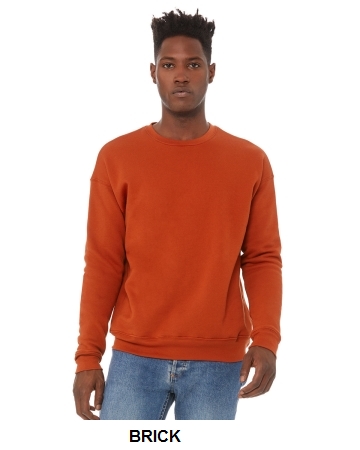 Bella + Canvas Unisex Sponge Fleece Drop Shoulder Sweatshirt.  BELLA  3945