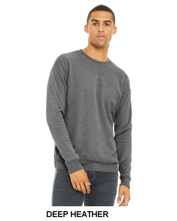Bella + Canvas Unisex Sponge Fleece Drop Shoulder Sweatshirt.  BELLA  3945