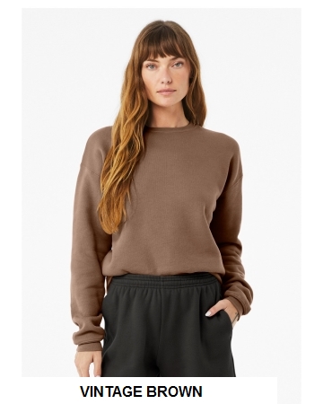 Bella + Canvas Unisex Sponge Fleece Drop Shoulder Sweatshirt.  BELLA  3945