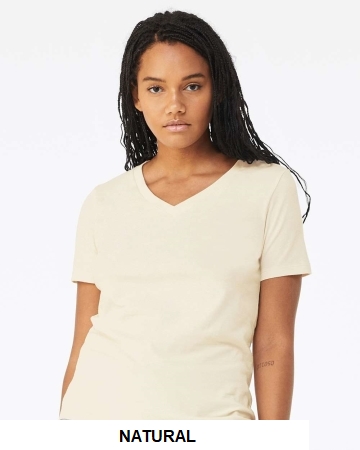BELLA + CANVAS Women’s Relaxed Jersey V-Neck Tee.  BELLA  6405