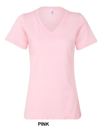 BELLA + CANVAS Women’s Relaxed Jersey V-Neck Tee.  BELLA  6405