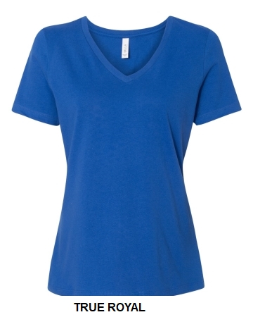 BELLA + CANVAS Women’s Relaxed Jersey V-Neck Tee.  BELLA  6405