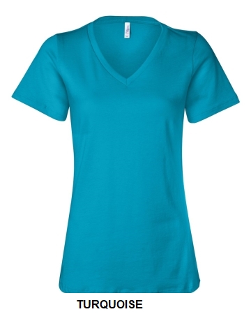 BELLA + CANVAS Women’s Relaxed Jersey V-Neck Tee.  BELLA  6405