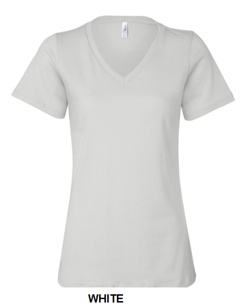 BELLA + CANVAS Women’s Relaxed Jersey V-Neck Tee.  BELLA  6405