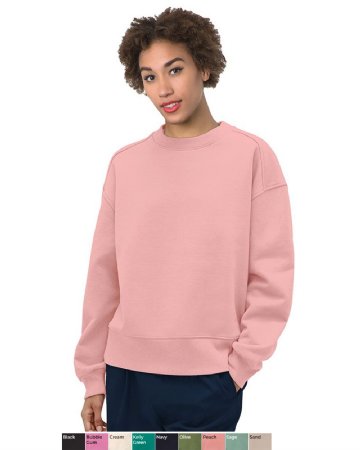 Bayside - Womens USA-Made Fleece Crewneck Sweatshirt - 7702.  BAYSIDE  7702