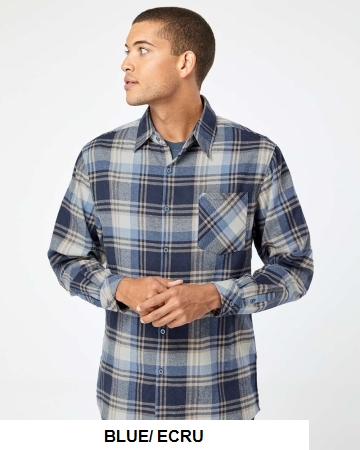 Burnside 8212 - Open Pocket Long Sleeve Flannel Shirt.  BURNSIDE  8212
