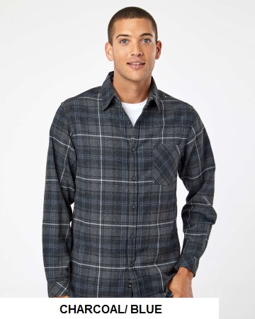 Burnside 8212 - Open Pocket Long Sleeve Flannel Shirt.  BURNSIDE  8212