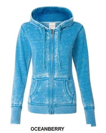 J. America 8913 - Women's Zen Fleece Full-Zip Hooded Sweatshirt.  J AMERICA  8913
