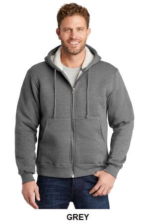 CORNERSTONE HEAVYWEIGHT SHERPA-LINED HOODED FLEECE JACKET.  CORNER  CS625