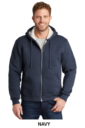 CORNERSTONE HEAVYWEIGHT SHERPA-LINED HOODED FLEECE JACKET.  CORNER  CS625