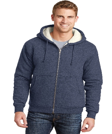 CORNERSTONE HEAVYWEIGHT SHERPA-LINED HOODED FLEECE JACKET.  CORNER  CS625