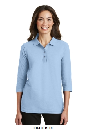 Port Authority® - Ladies Silk Touch™ 3/4-Sleeve Polo. (L562)