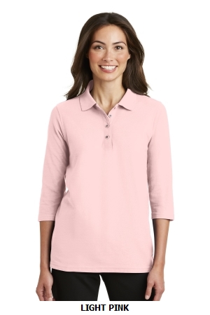 Port Authority® - Ladies Silk Touch™ 3/4-Sleeve Polo. (L562)