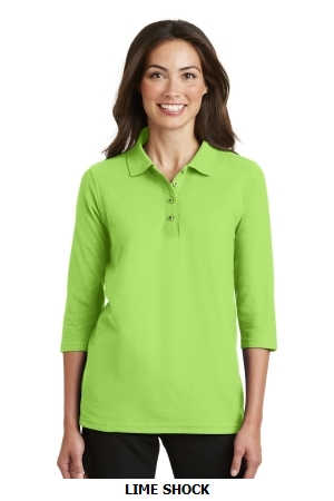 Port Authority® - Ladies Silk Touch™ 3/4-Sleeve Polo. (L562)
