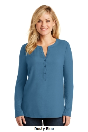 PORT AUTHORITY LADIES CONCEPT HENLEY TUNIC.  PORT A.  LK5432