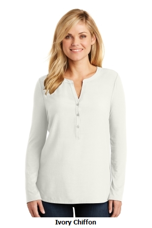 PORT AUTHORITY LADIES CONCEPT HENLEY TUNIC.  PORT A.  LK5432