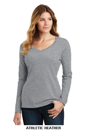 Port & Company Ladies Long Sleeve Fan Favorite V-Neck Tee. LPC450VLS.