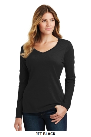 Port & Company® Ladies Long Sleeve Fan Favorite V-Neck Tee. LPC450VLS.