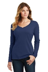 Port & Company® Ladies Long Sleeve Fan Favorite V-Neck Tee. LPC450VLS.