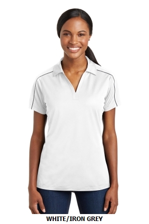 Sport-Tek Ladies Micropique Sport-Wick Piped Polo. LST653.