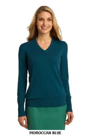 Port Authority® Ladies V-Neck Sweater. LSW285.
