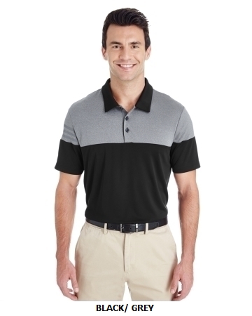 Adidas Golf Men's 3-Stripes Heather Block Polo (A213)