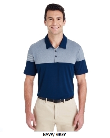 Adidas Golf Men's 3-Stripes Heather Block Polo (A213)