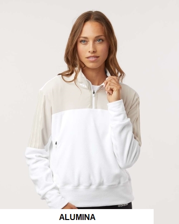Adidas Women's Fleece Quarter-Zip Pullover.  ADIDAS  A601