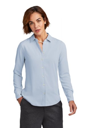 Brooks Brothers Womens Full-Button Satin Blouse.  BROOKS BROS  BB18007