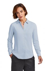 Brooks Brothers Womens Full-Button Satin Blouse.  BROOKS BROS  BB18007