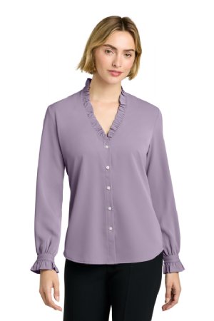 Brooks Brothers Women’s Long Sleeve Ruffle Collar Blouse.  BROOKS BROS  BB18011