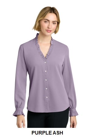 Brooks Brothers Women’s Long Sleeve Ruffle Collar Blouse.  BROOKS BROS  BB18011