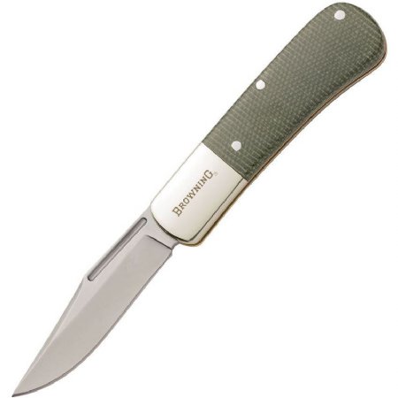 Browning Steambank Folder Knife Green Handles. Browning BR0475