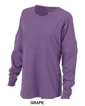 Boxercraft - Womens Pom Pom Long Sleeve Jersey T-Shirt - BW3514.  BOXERCRAFT  BW3514
