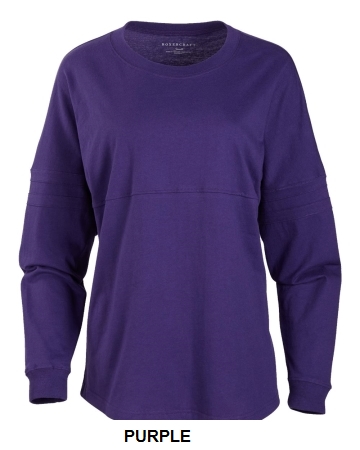 Boxercraft - Womens Pom Pom Long Sleeve Jersey T-Shirt - BW3514.  BOXERCRAFT  BW3514