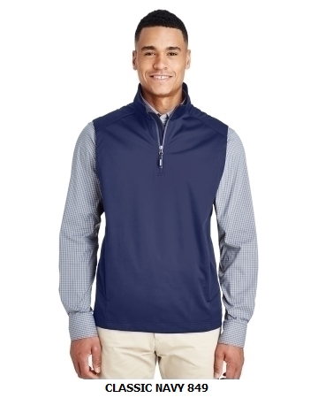 Ash City - Core 365 Men's Techno Lite Three-Layer Knit Tech-Shell Quarter-Zip Vest  (CE709)