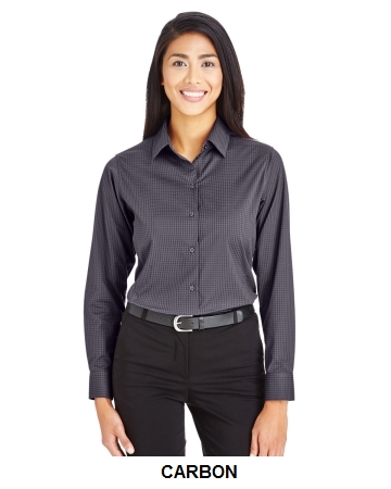 Devon & Jones CrownLux Performance Ladies Tonal Mini Check Shirt (DG535W)